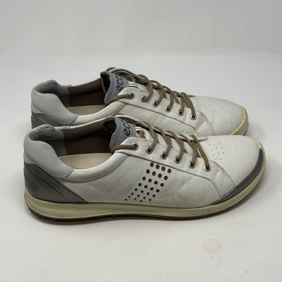 ECCO Biom Hybrid 2 Hydromax Golf Shoes Mens 13 EU 47 White Yak Leather Spikeless main image 6